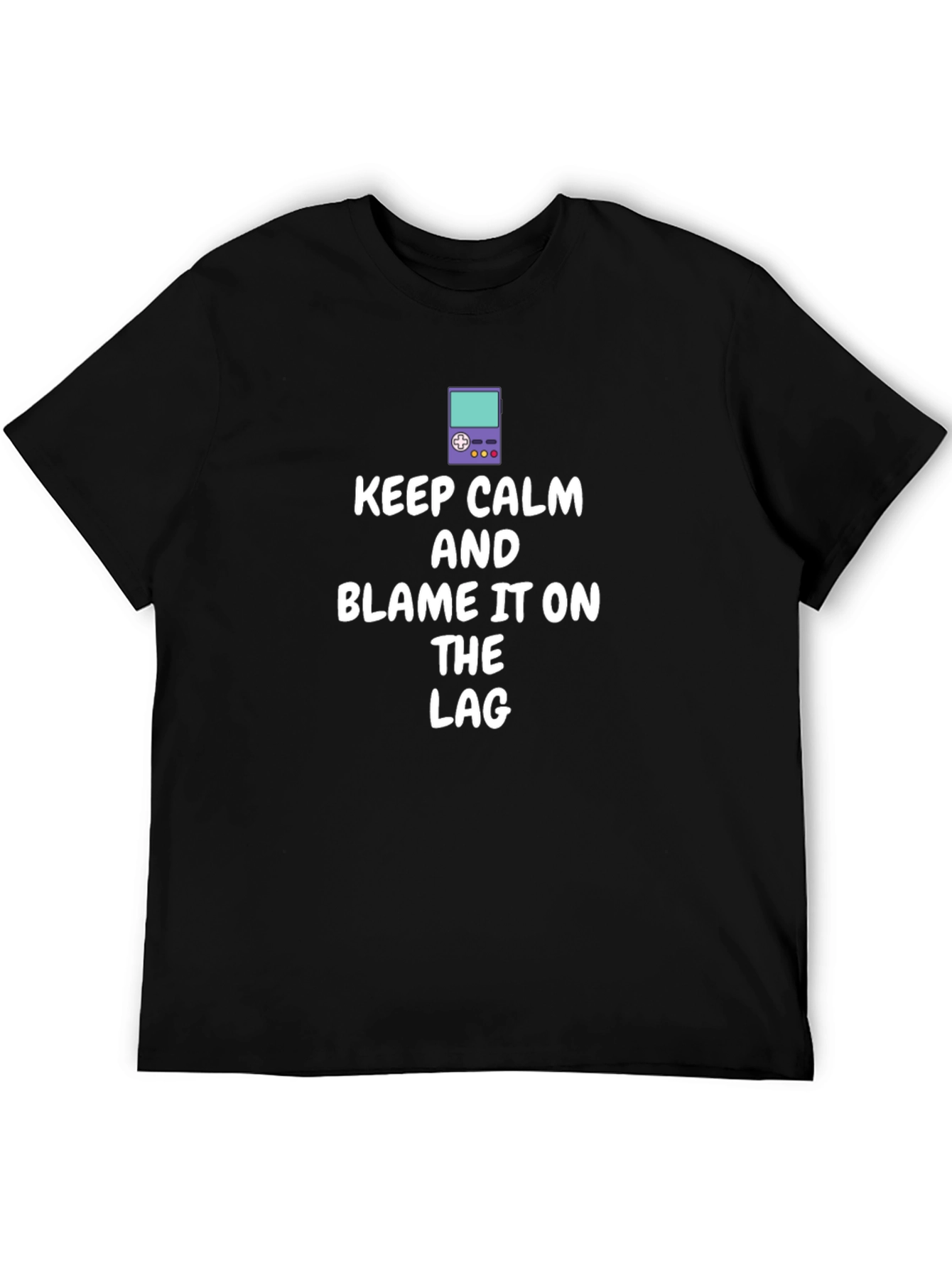Keep Calm Game Lag T-Shirt - Black Cotton Tee