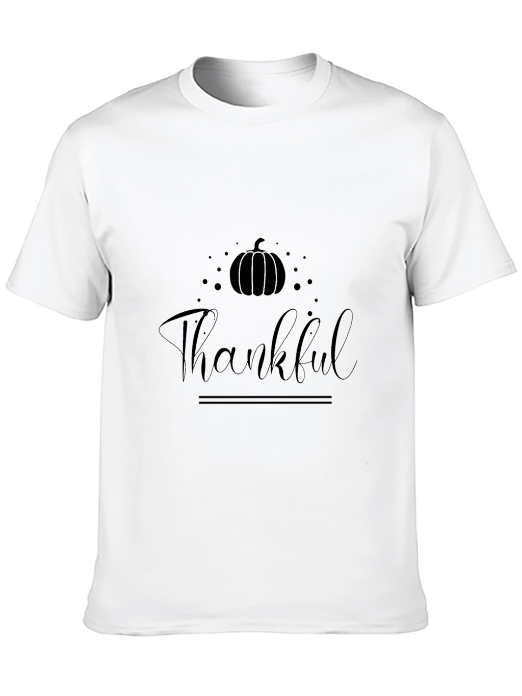 Thankful Pumpkin Graphic T-Shirt Fall Thanksgiving Tee
