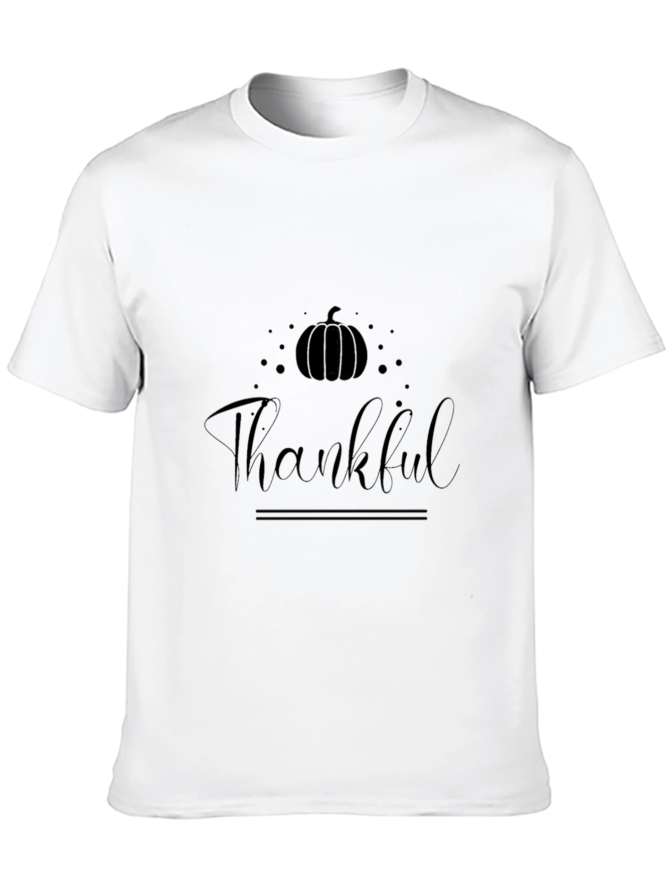 Thankful Pumpkin Graphic T-Shirt Fall Thanksgiving Tee