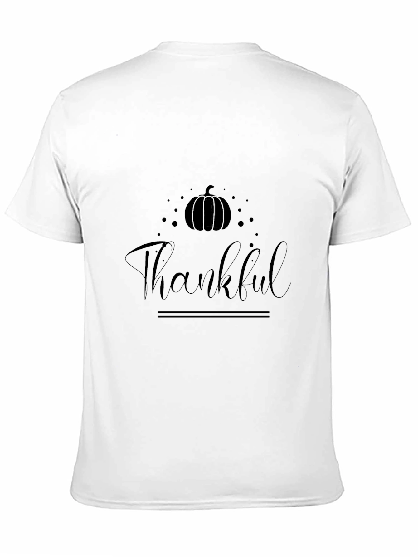 Thankful Pumpkin Graphic T-Shirt Fall Thanksgiving Tee