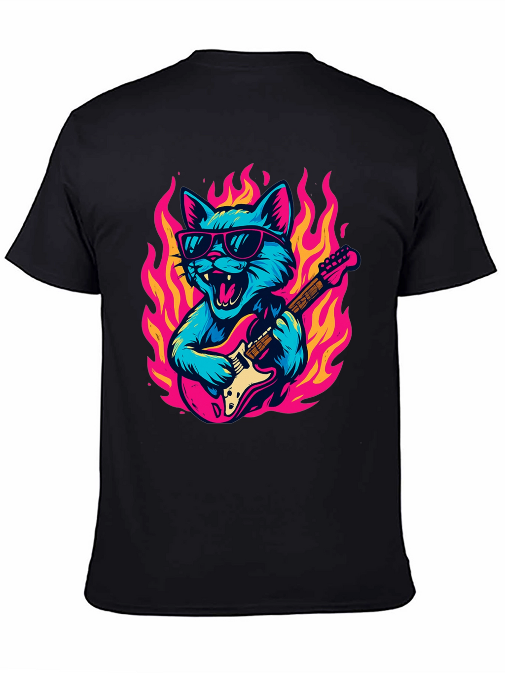 Rockin Cat Guitarist T-Shirt