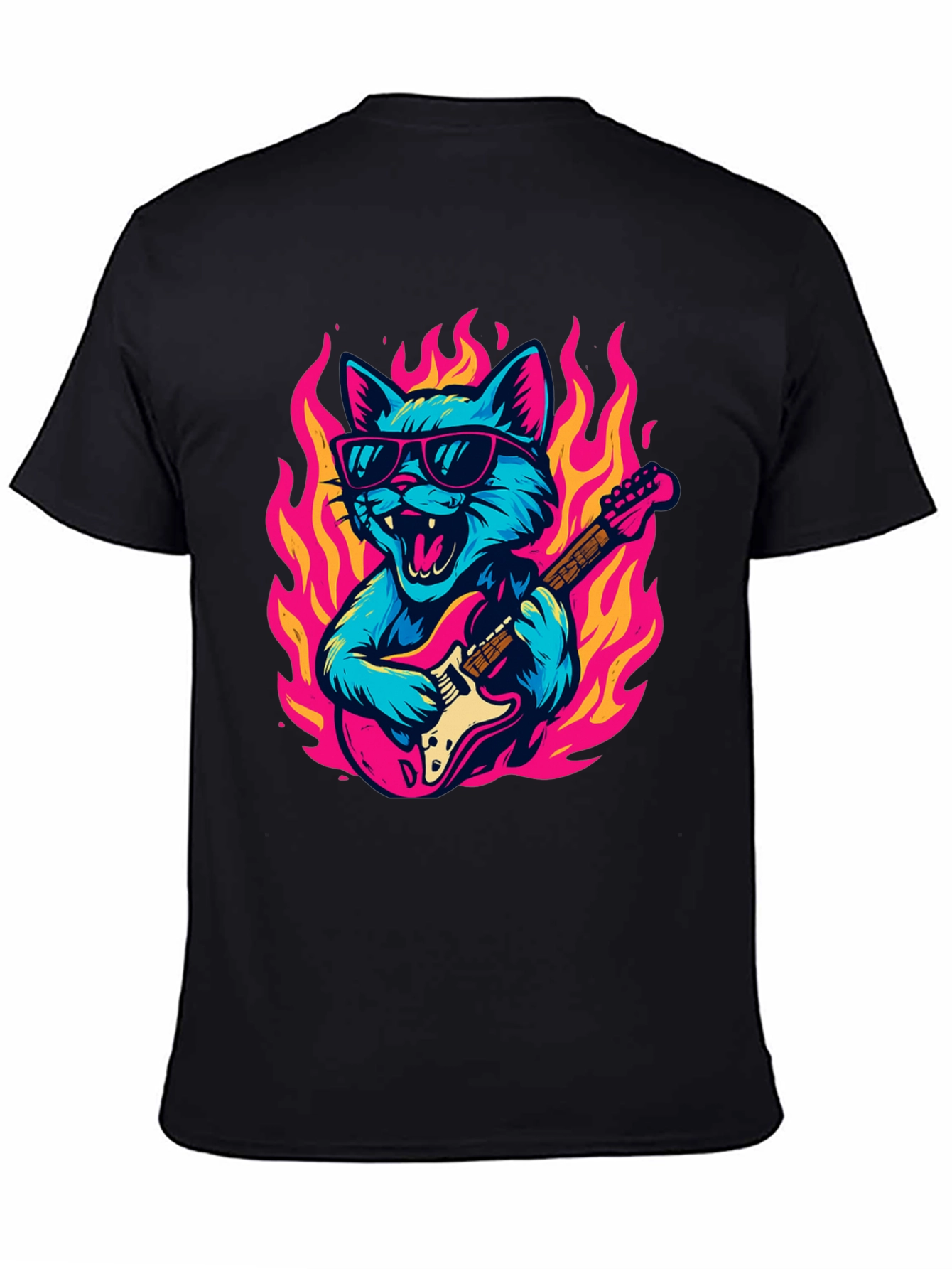 Rockin Cat Guitarist T-Shirt