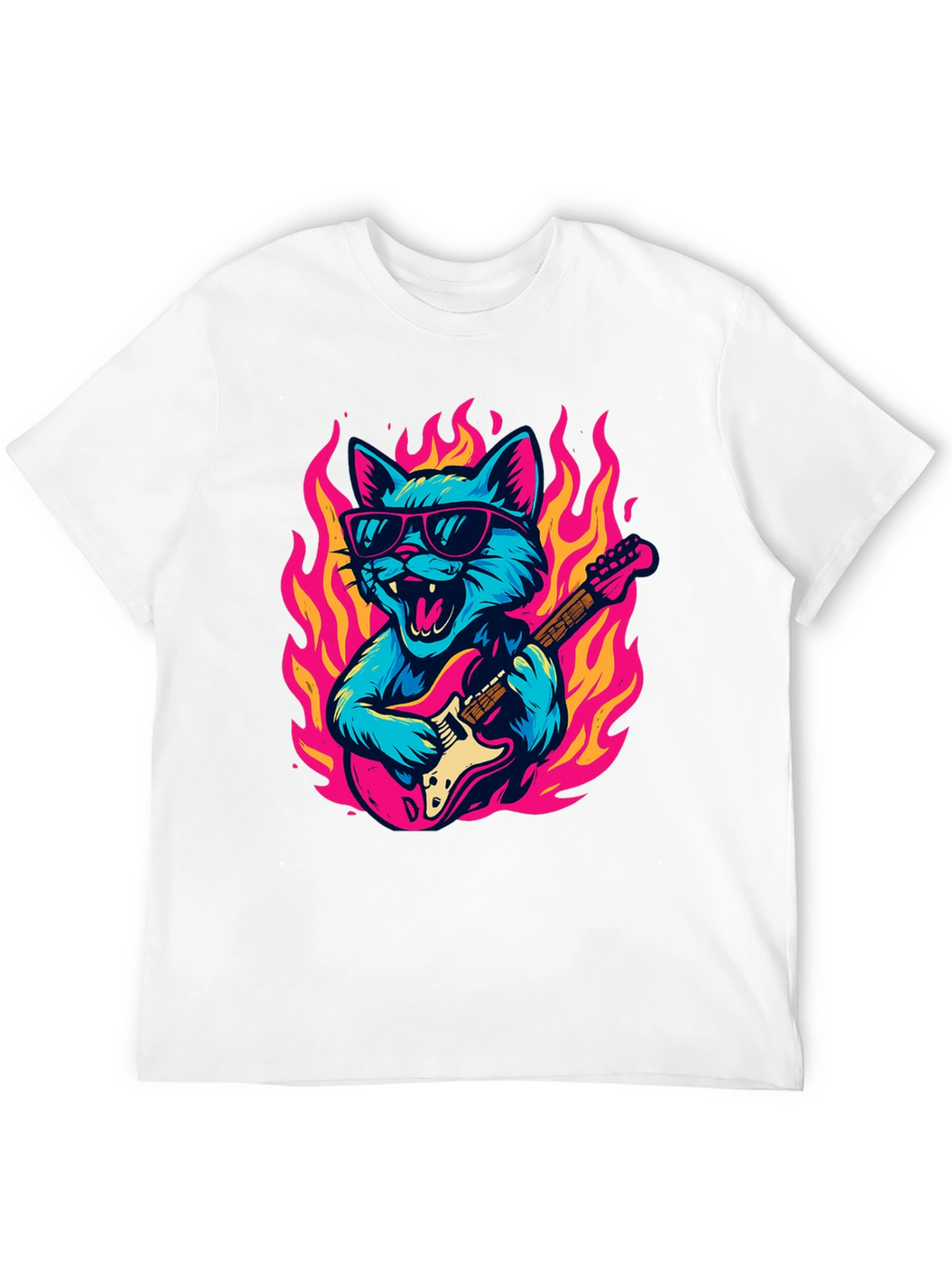 Rockin Cat Guitarist T-Shirt