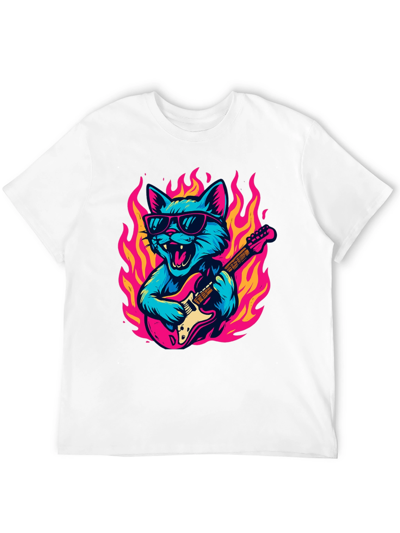 Rockin Cat Guitarist T-Shirt