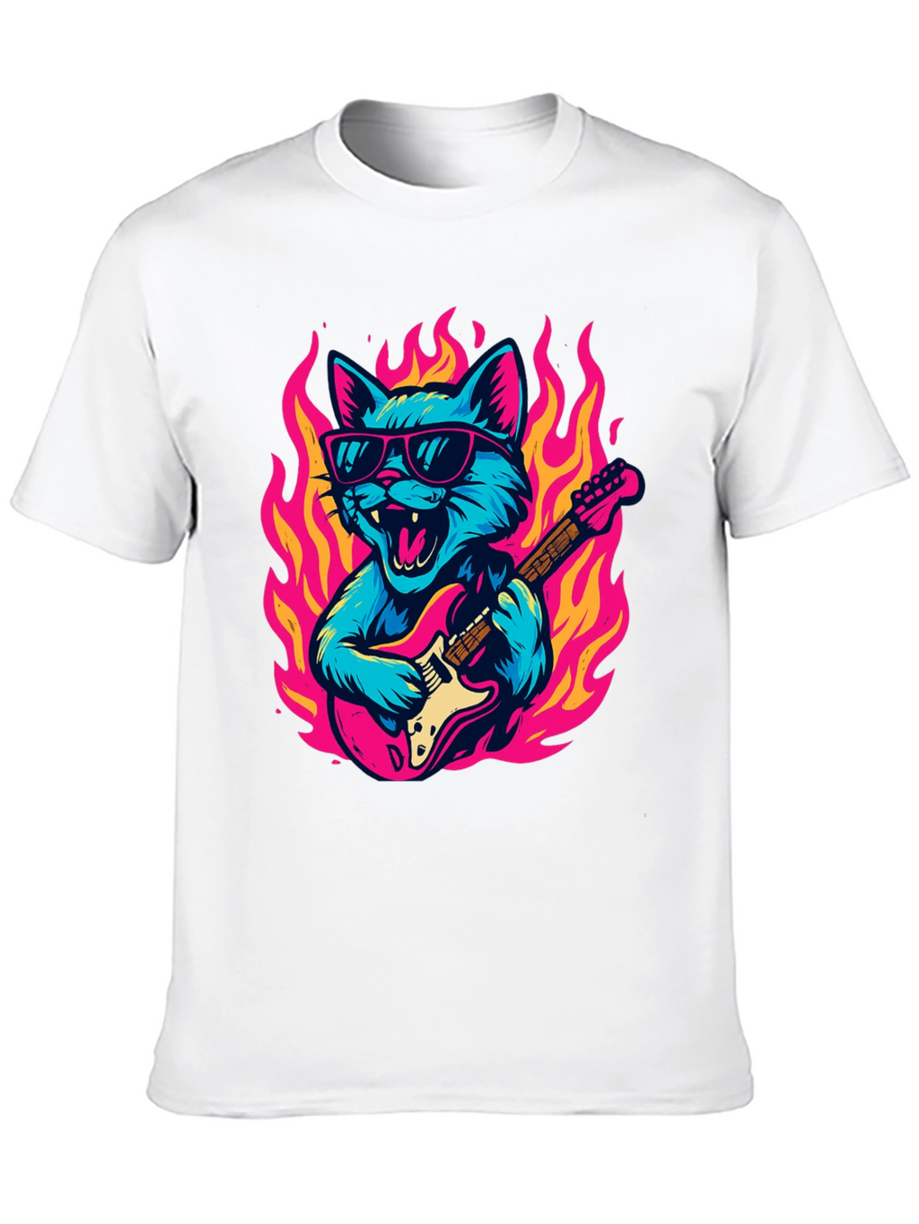 Rockin Cat Guitarist T-Shirt