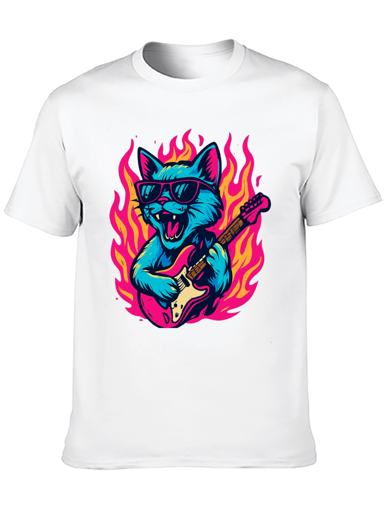 Rockin Cat Guitarist T-Shirt