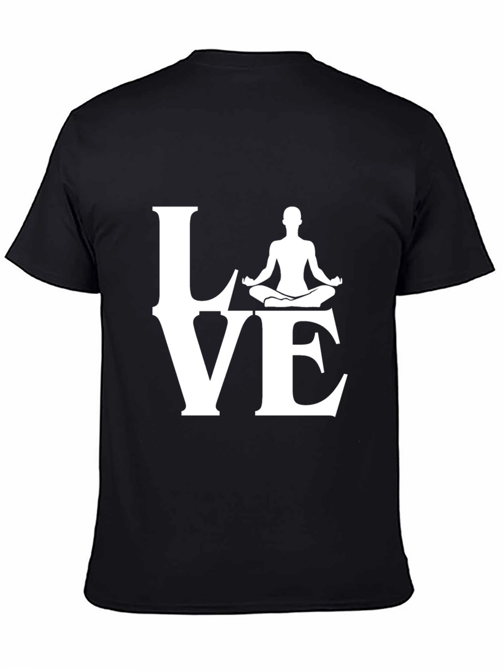 Love Yoga Black T-Shirt for Men
