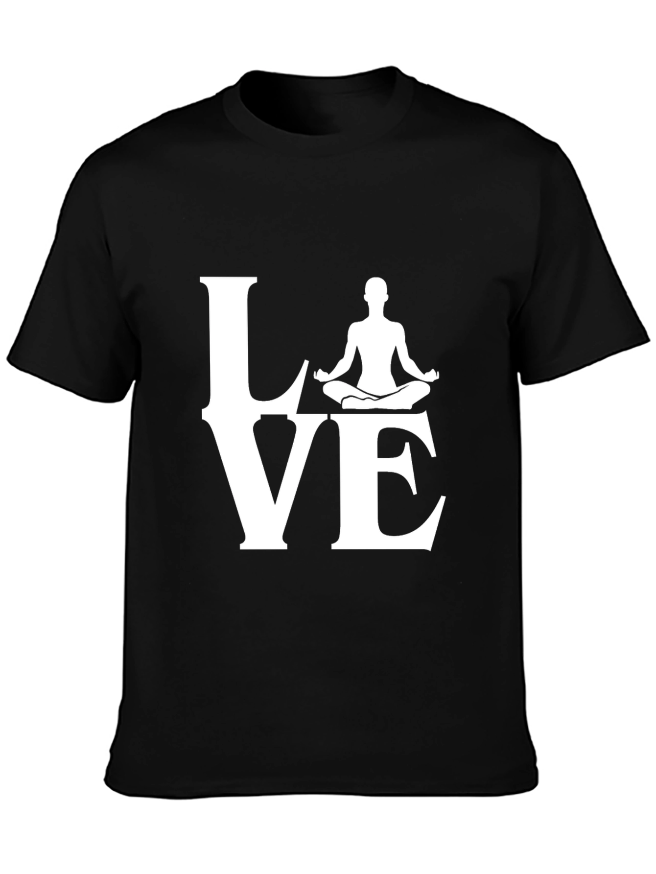 Love Yoga Black T-Shirt for Men