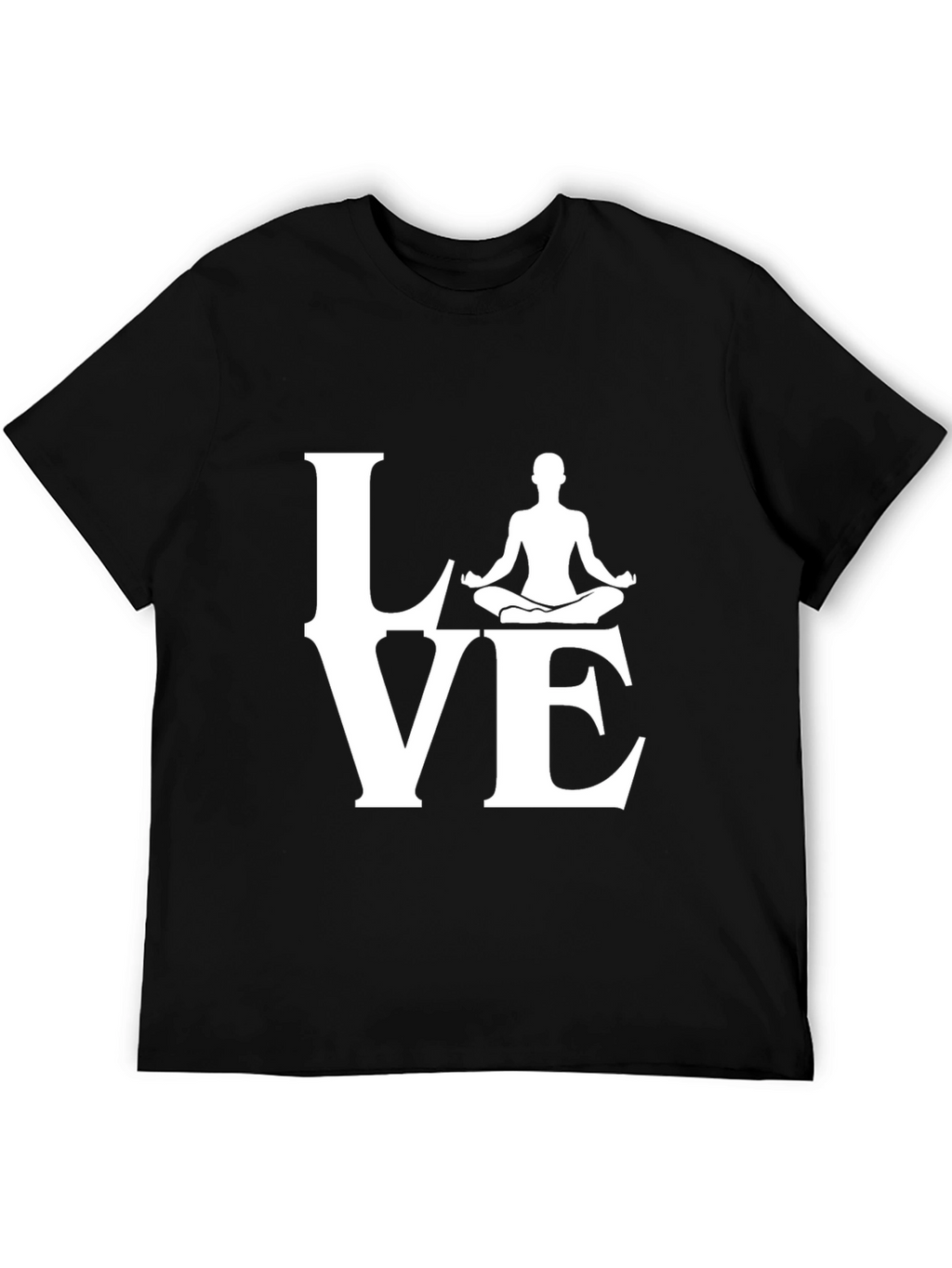 Love Yoga Black T-Shirt for Men