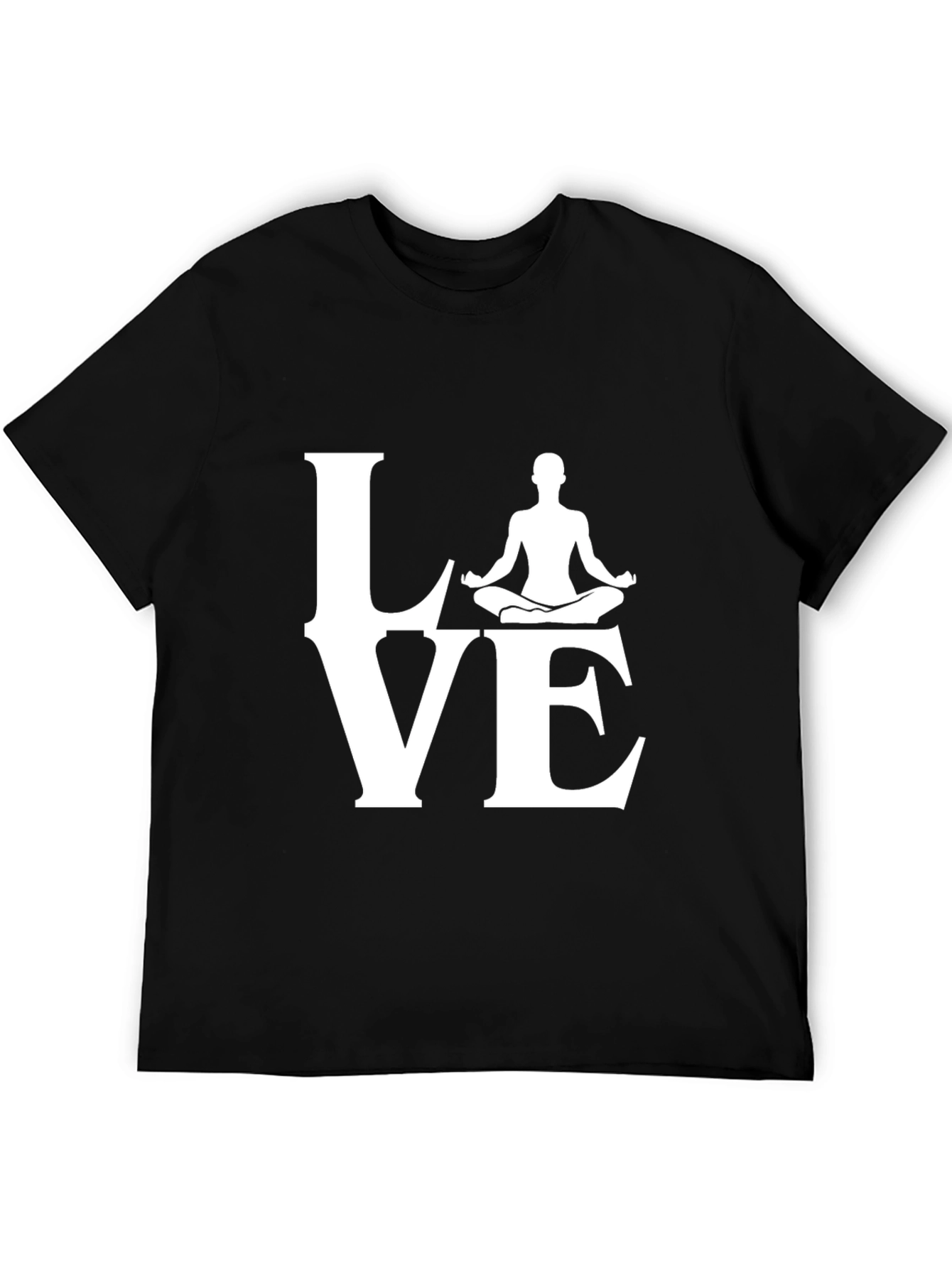 Love Yoga Black T-Shirt for Men