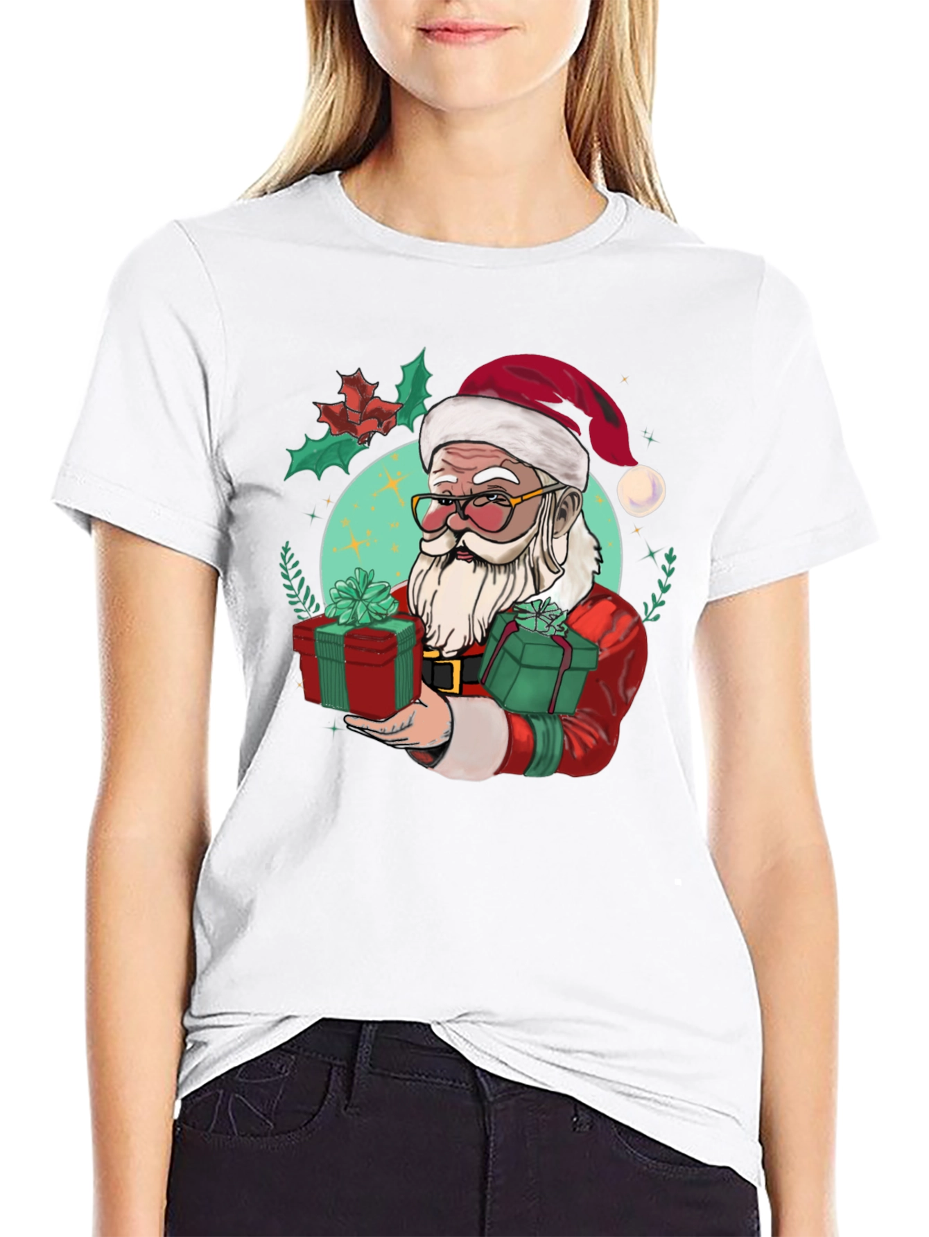Festive Santa Graphic Tee