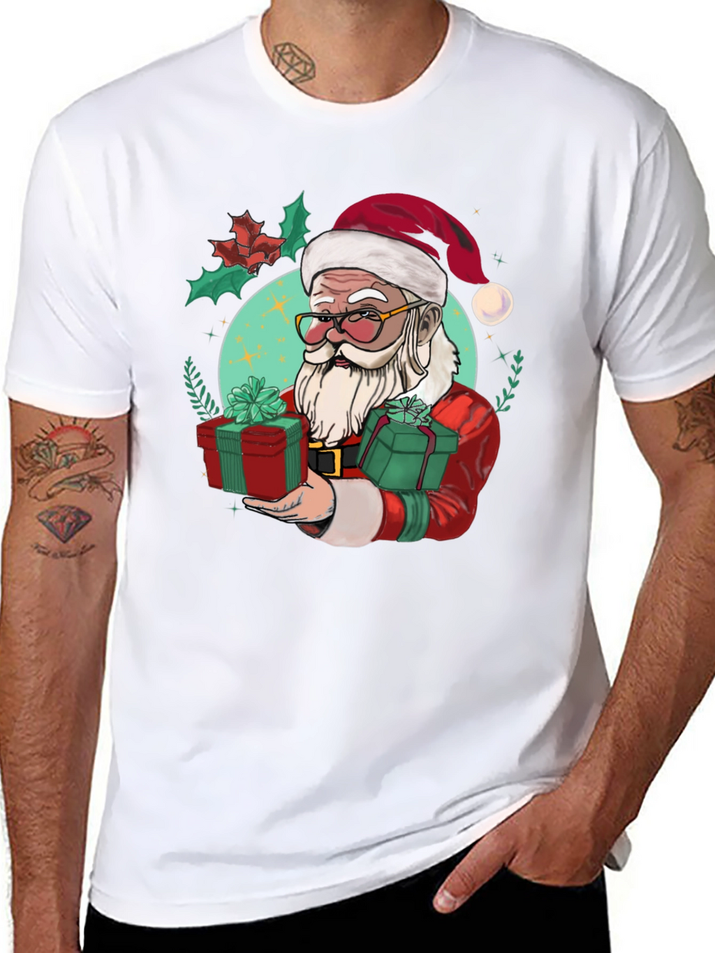 Festive Santa Graphic Tee