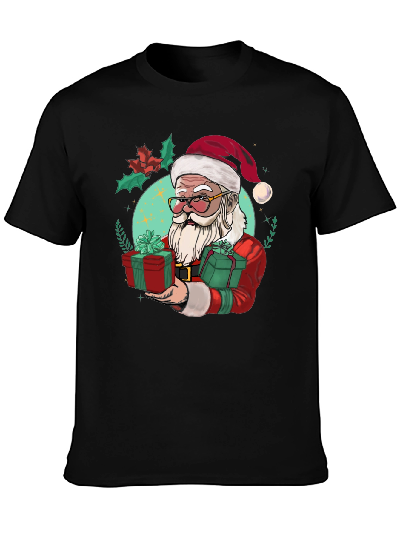 Festive Santa Graphic Tee