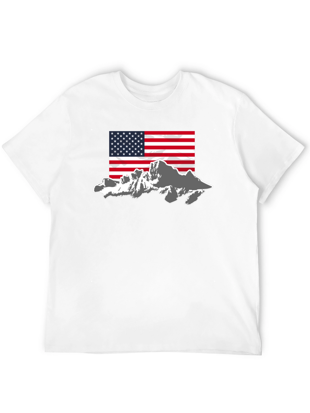 American Flag Mountain Graphic Tee - Black