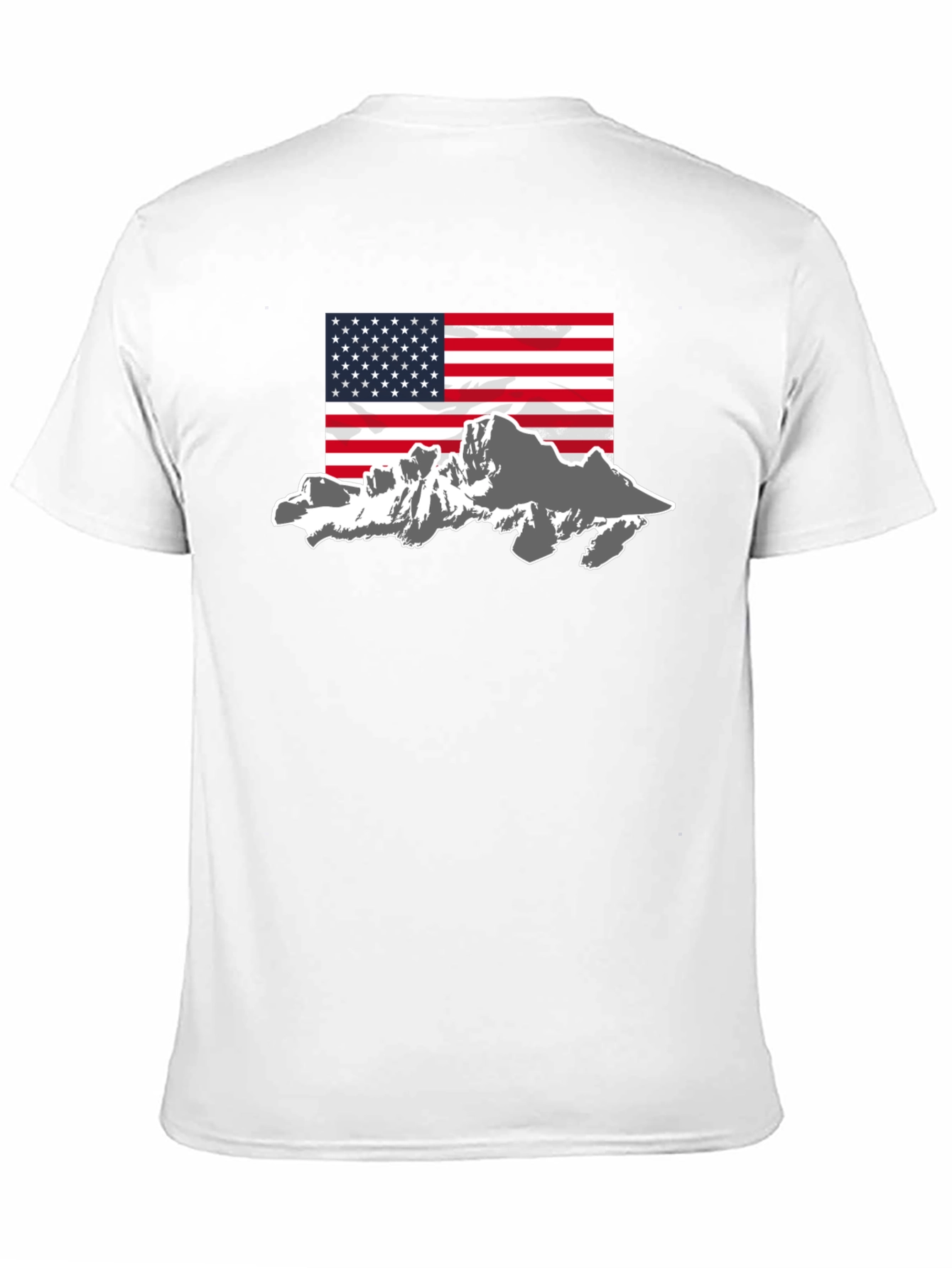 American Flag Mountain Graphic Tee - Black