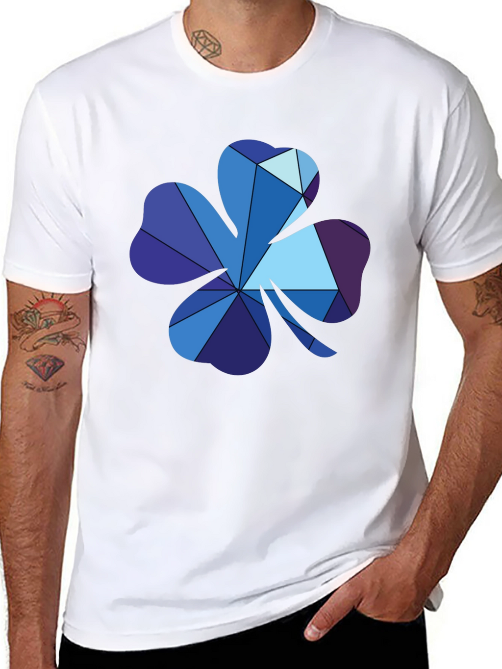 Geometric Shamrock Graphic T-Shirt