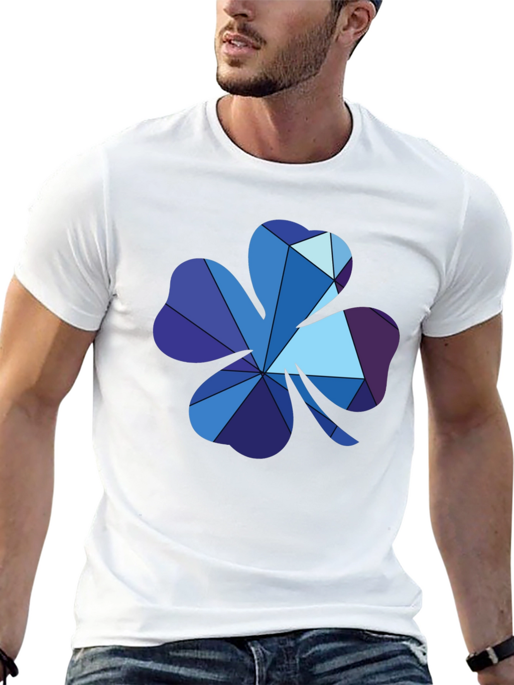 Geometric Shamrock Graphic T-Shirt