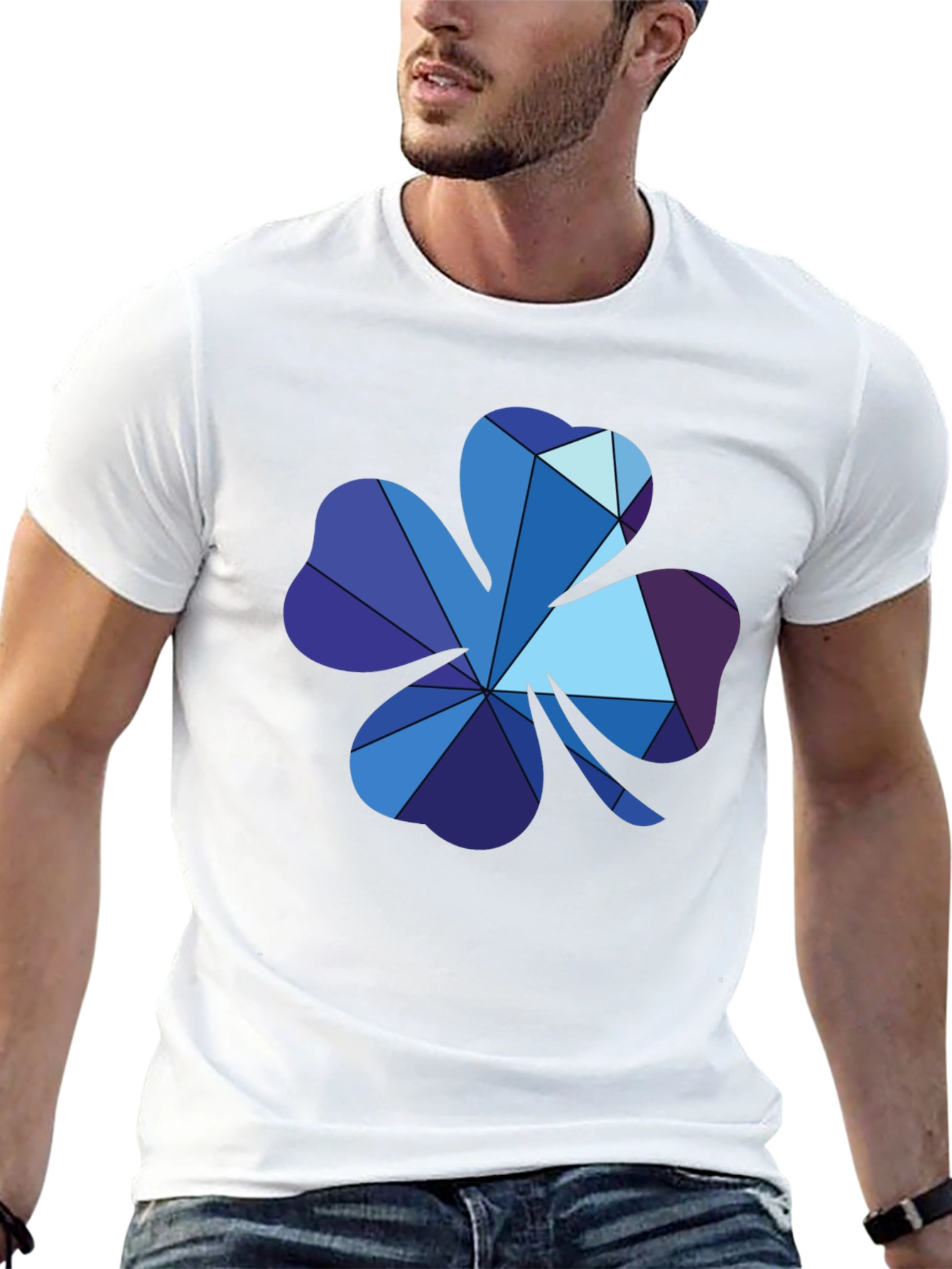 Geometric Shamrock Graphic T-Shirt