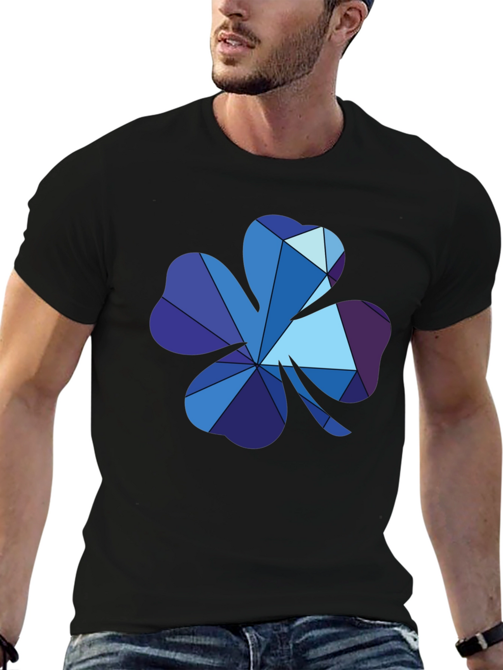 Geometric Shamrock Graphic T-Shirt