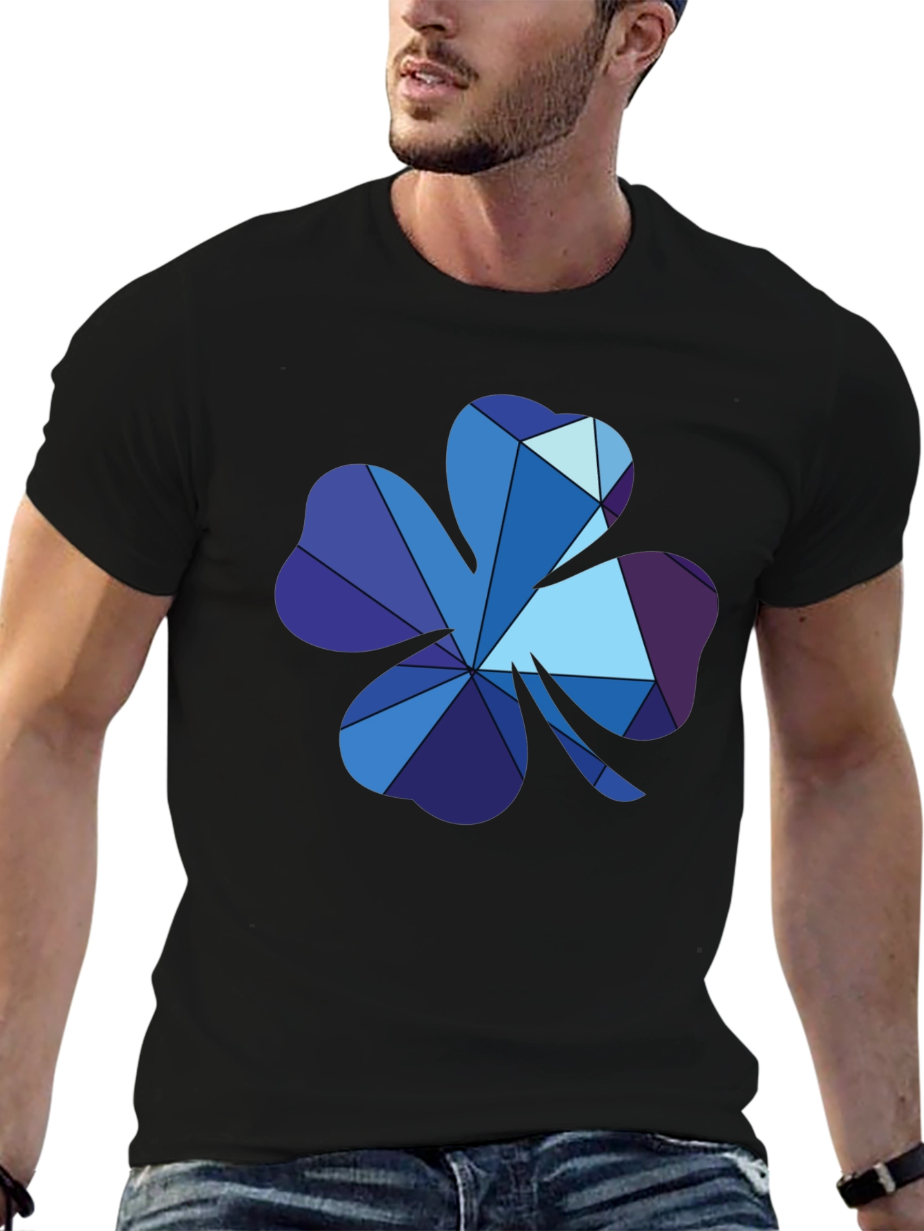 Geometric Shamrock Graphic T-Shirt