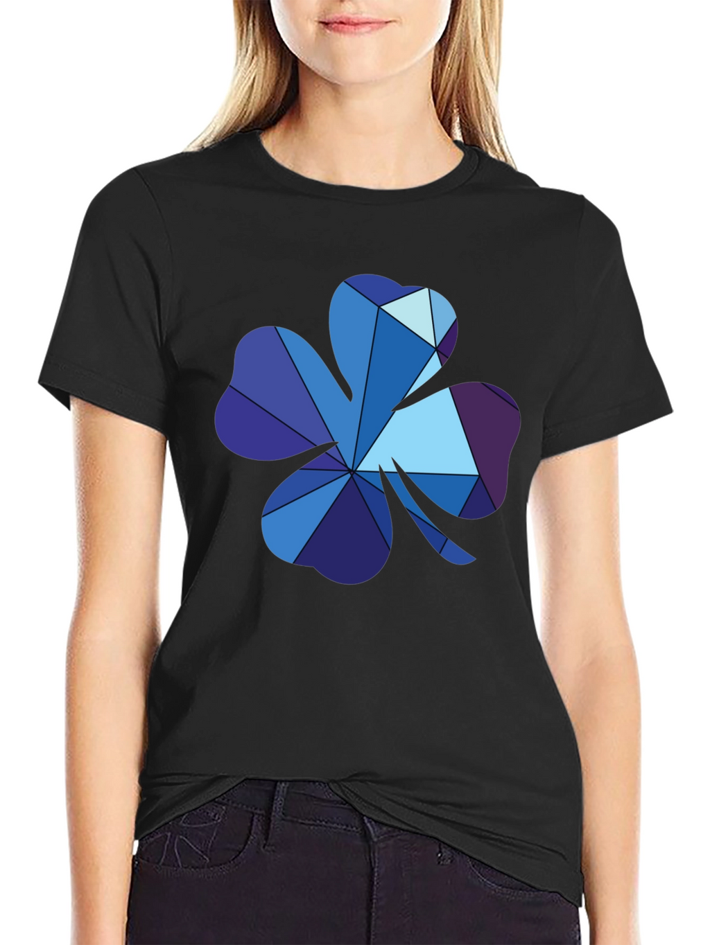 Geometric Shamrock Graphic T-Shirt
