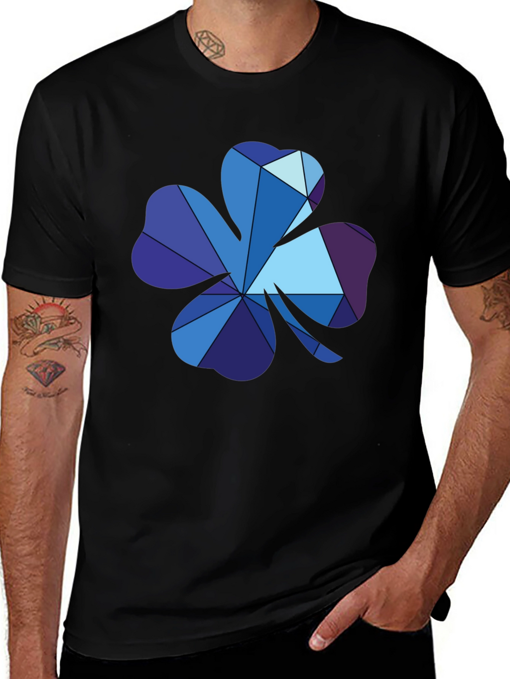 Geometric Shamrock Graphic T-Shirt