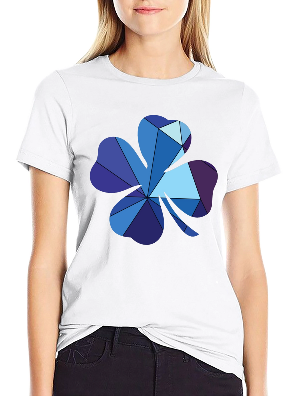 Geometric Shamrock Graphic T-Shirt
