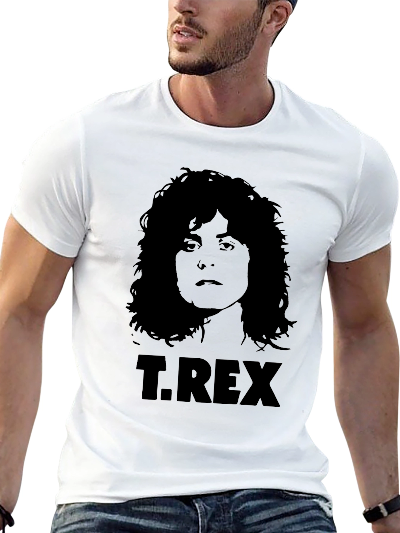 T. Rex Band Graphic Print Black T-Shirt