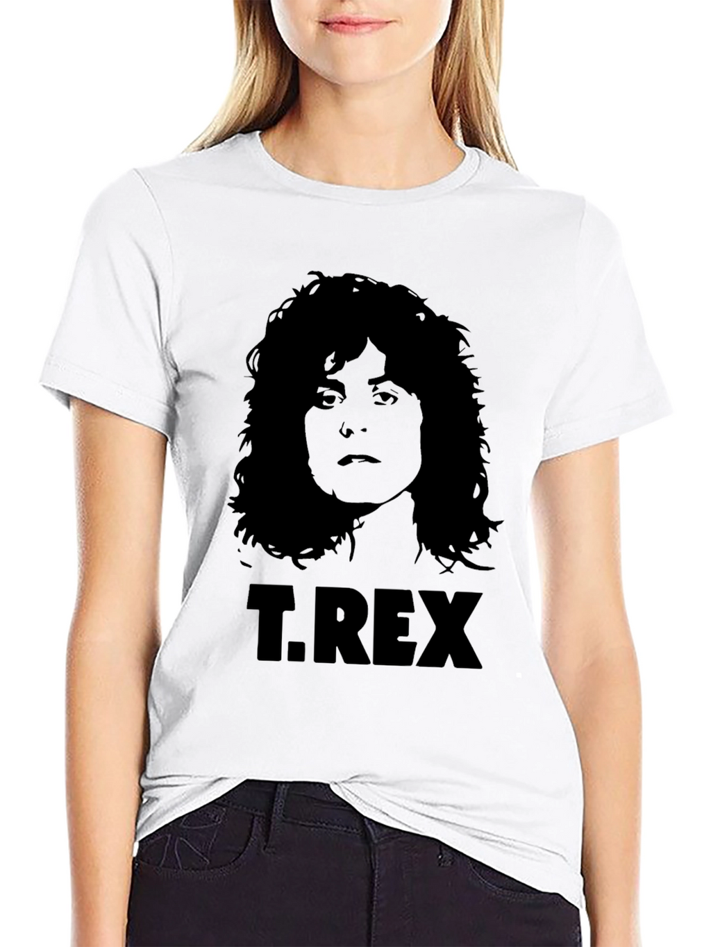 T. Rex Band Graphic Print Black T-Shirt