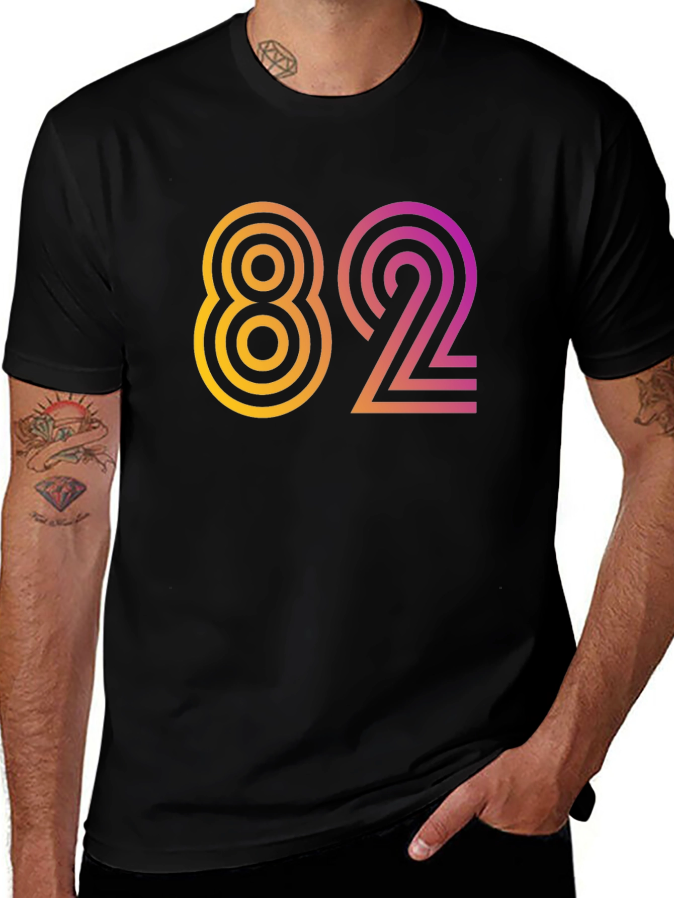 Retro 82 Graphic Tee - Vintage Style Birthday T-Shirt