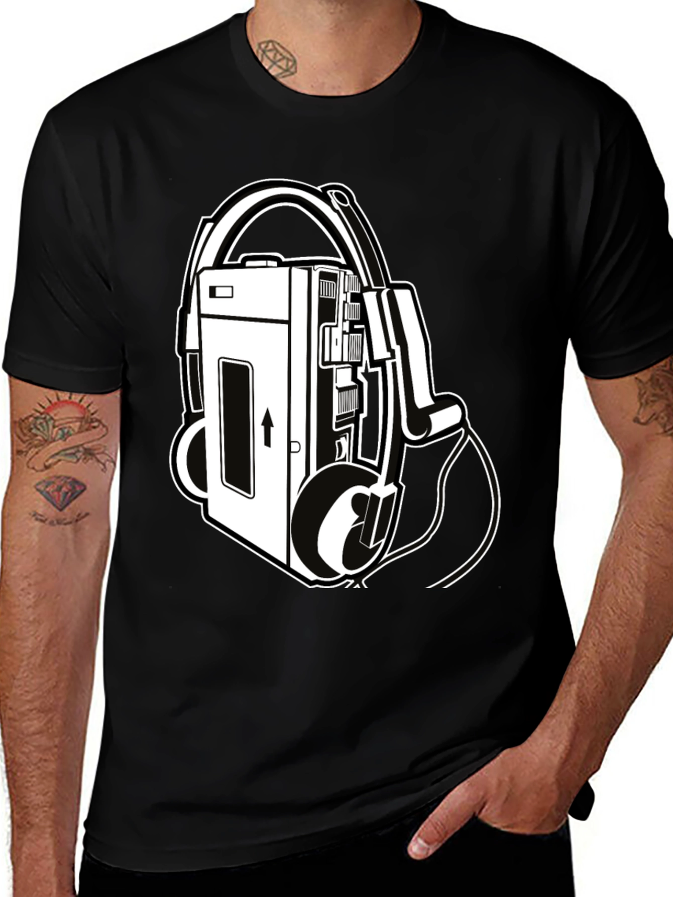 Retro Cassette Player Graphic Tee