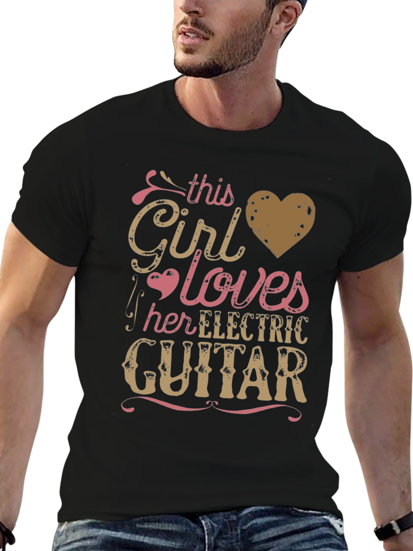 Girl Loves Electric Guitar Graphic Tee - Unisex