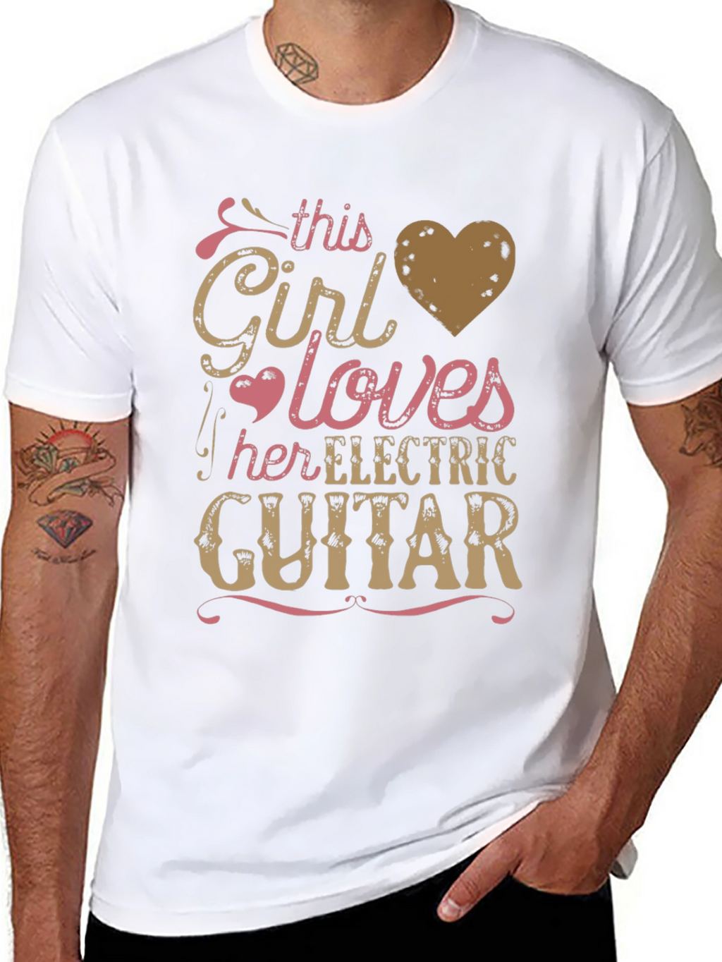 Girl Loves Electric Guitar Graphic Tee - Unisex