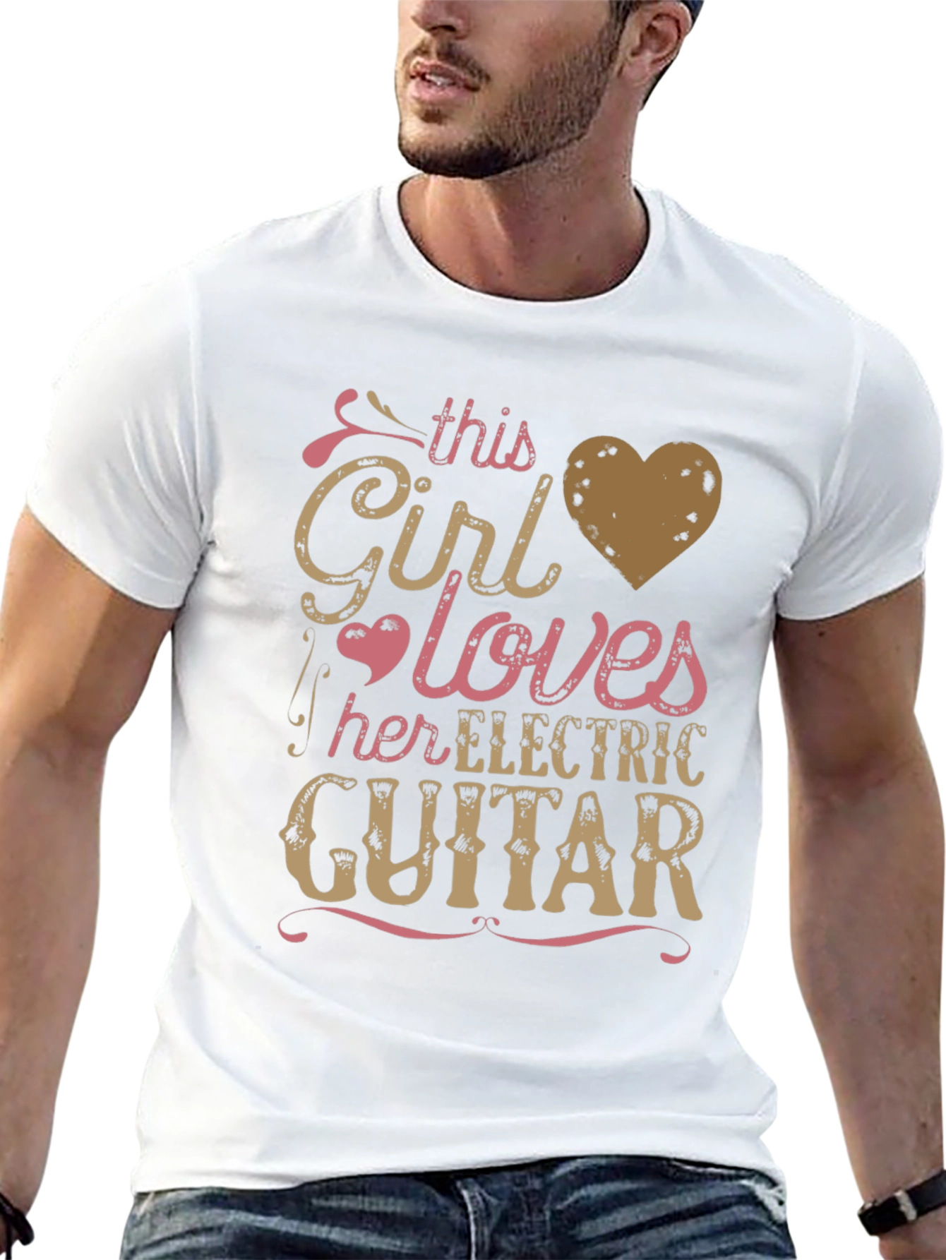 Girl Loves Electric Guitar Graphic Tee - Unisex