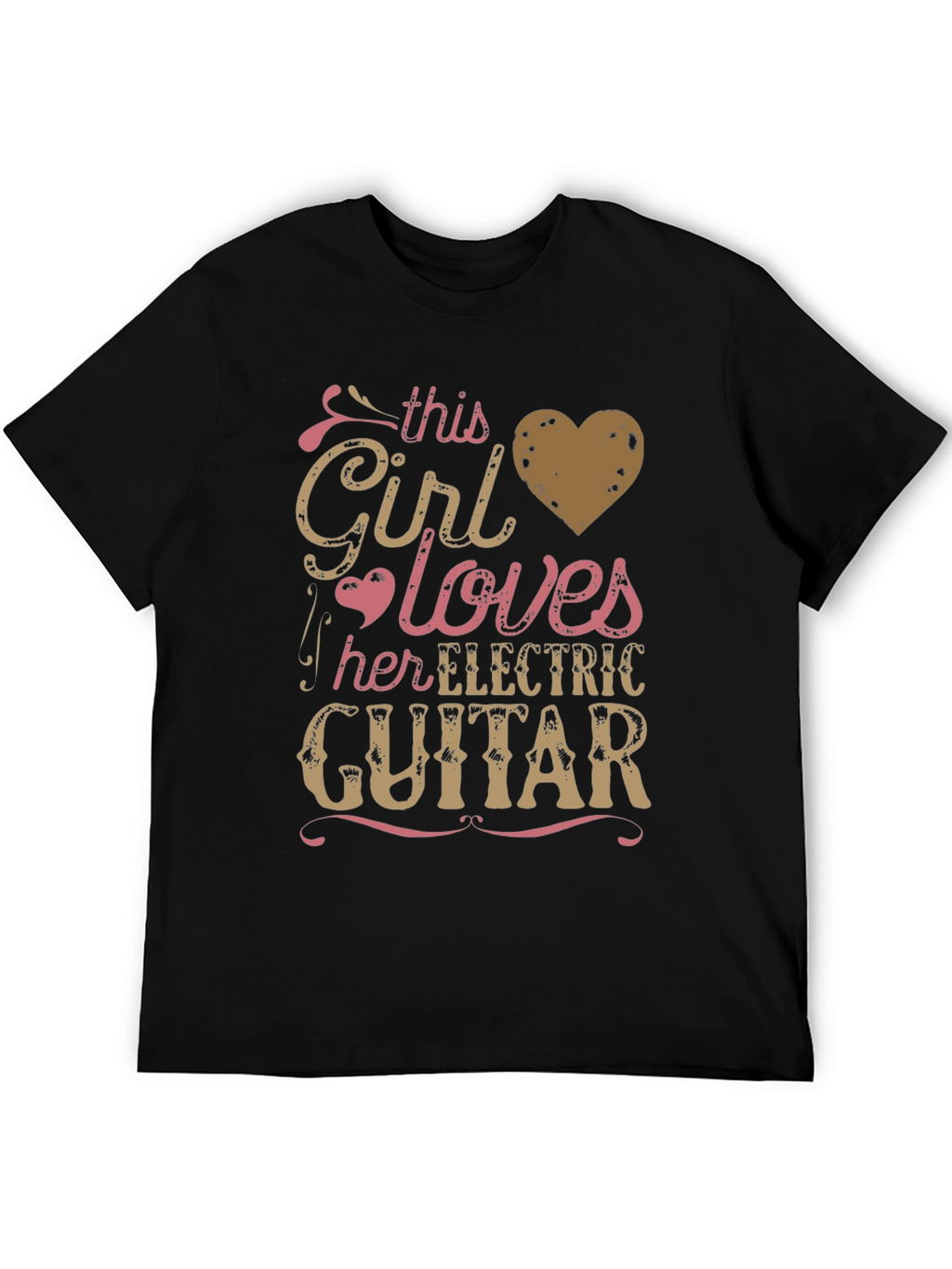 Girl Loves Electric Guitar Graphic Tee - Unisex