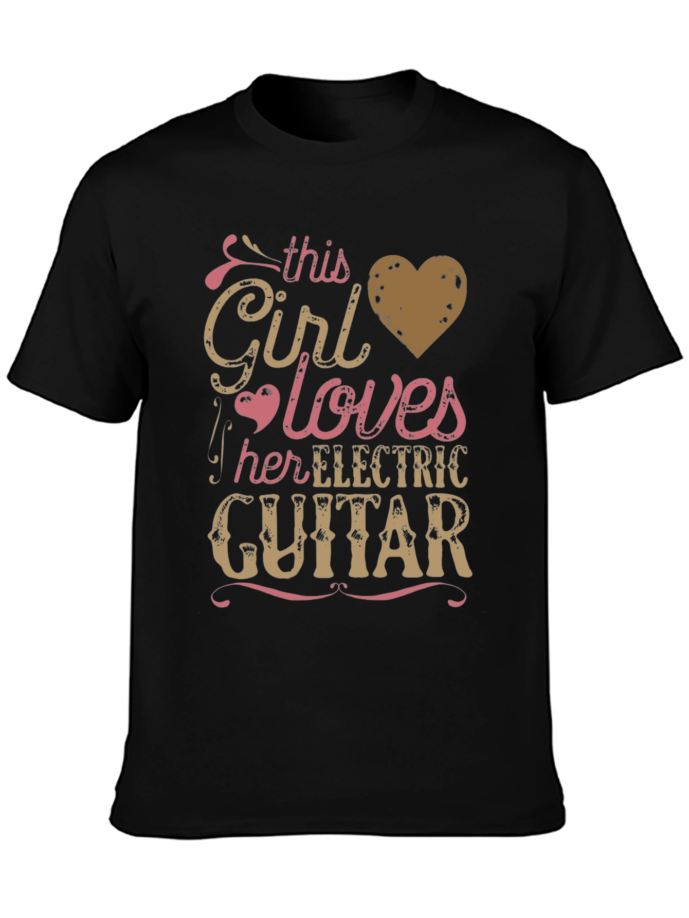 Girl Loves Electric Guitar Graphic Tee - Unisex