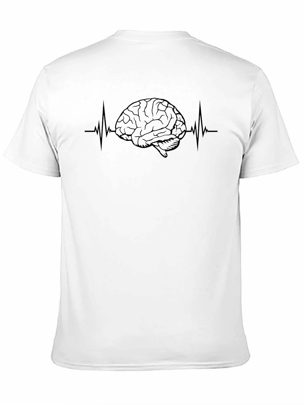 Brain Heartbeat Graphic Tee - Black
