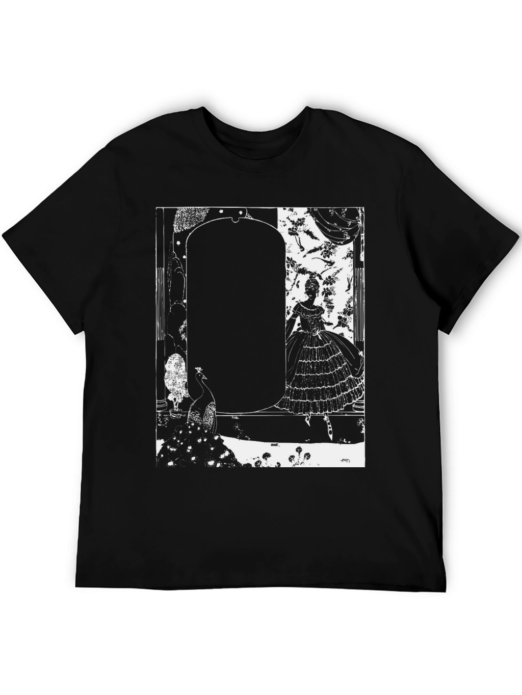 Elegant Silhouette Graphic T-Shirt - Black