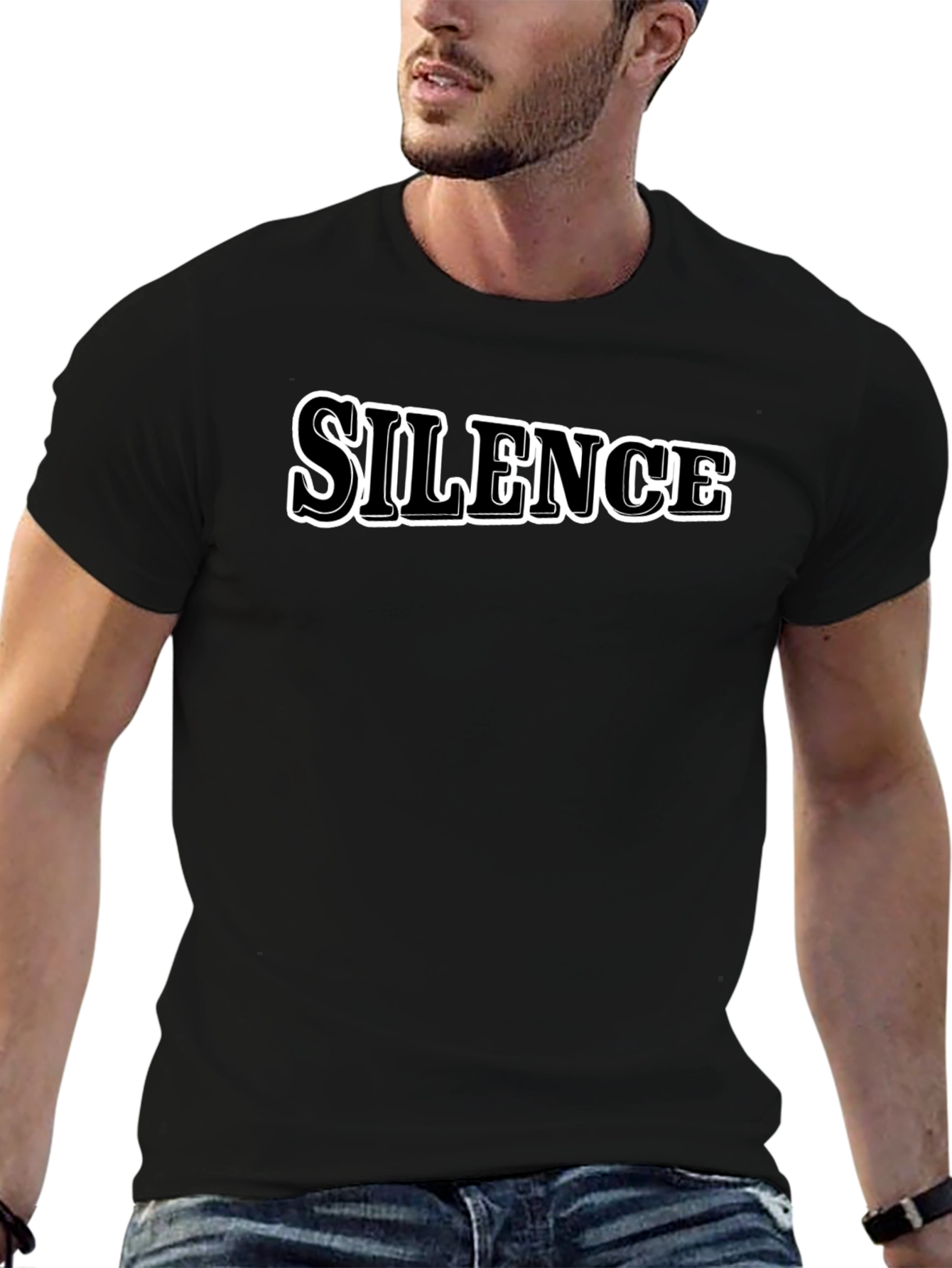 Silence Graphic Tee - Bold Statement T-Shirt