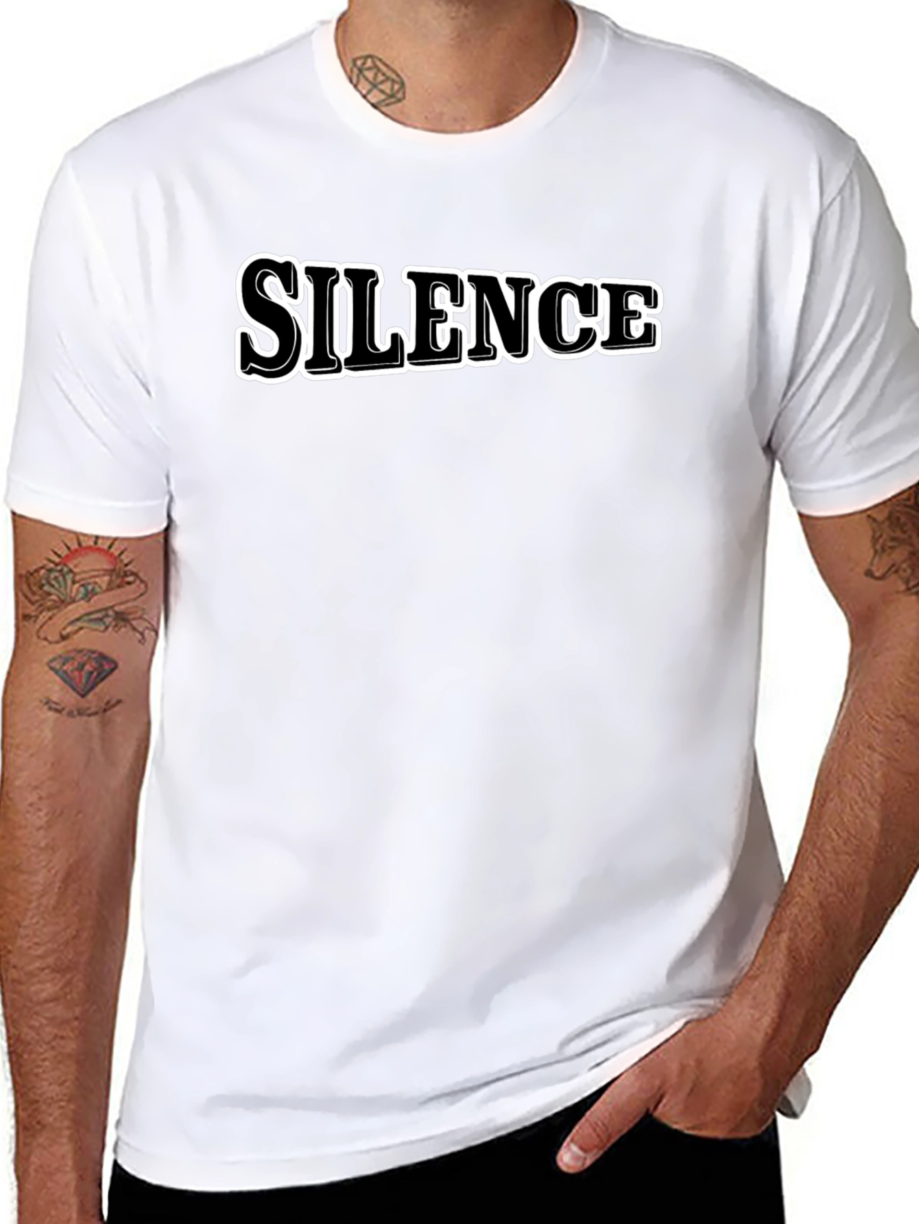 Silence Graphic Tee - Bold Statement T-Shirt