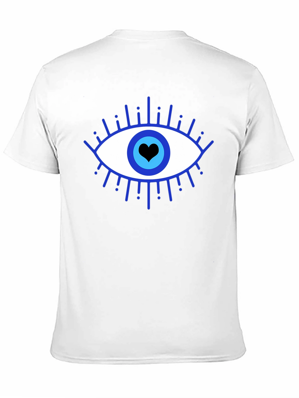 Evil Eye Heart Graphic Black T-Shirt