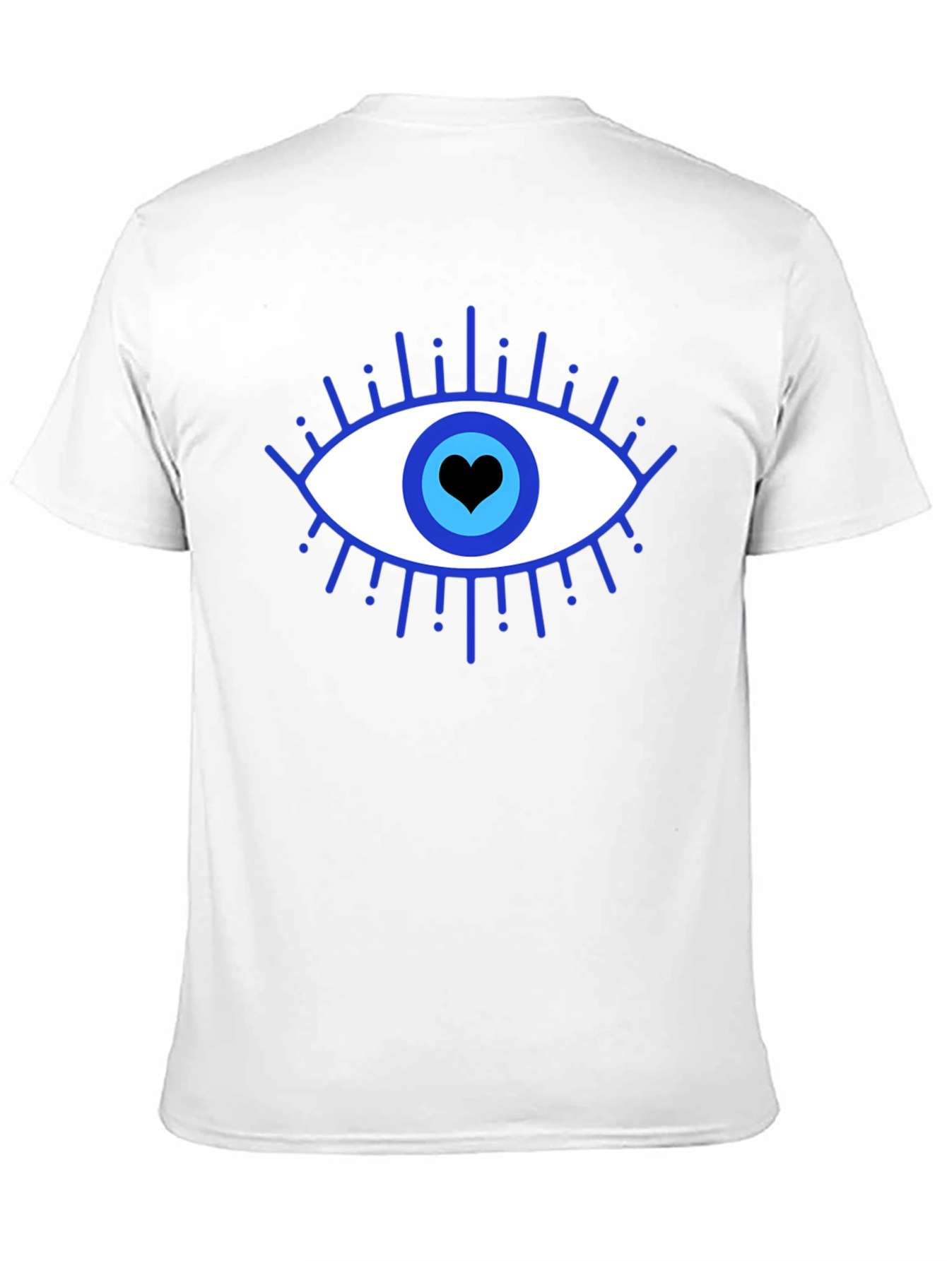 Evil Eye Heart Graphic Black T-Shirt