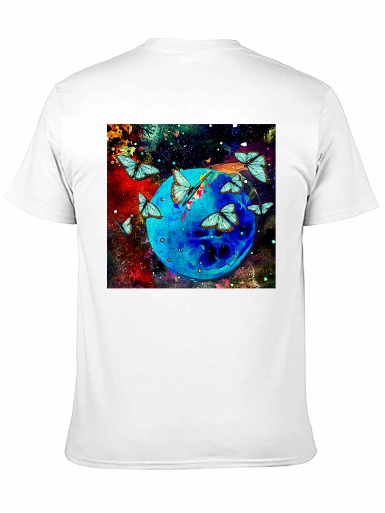 Butterfly Galaxy Graphic Black T-Shirt