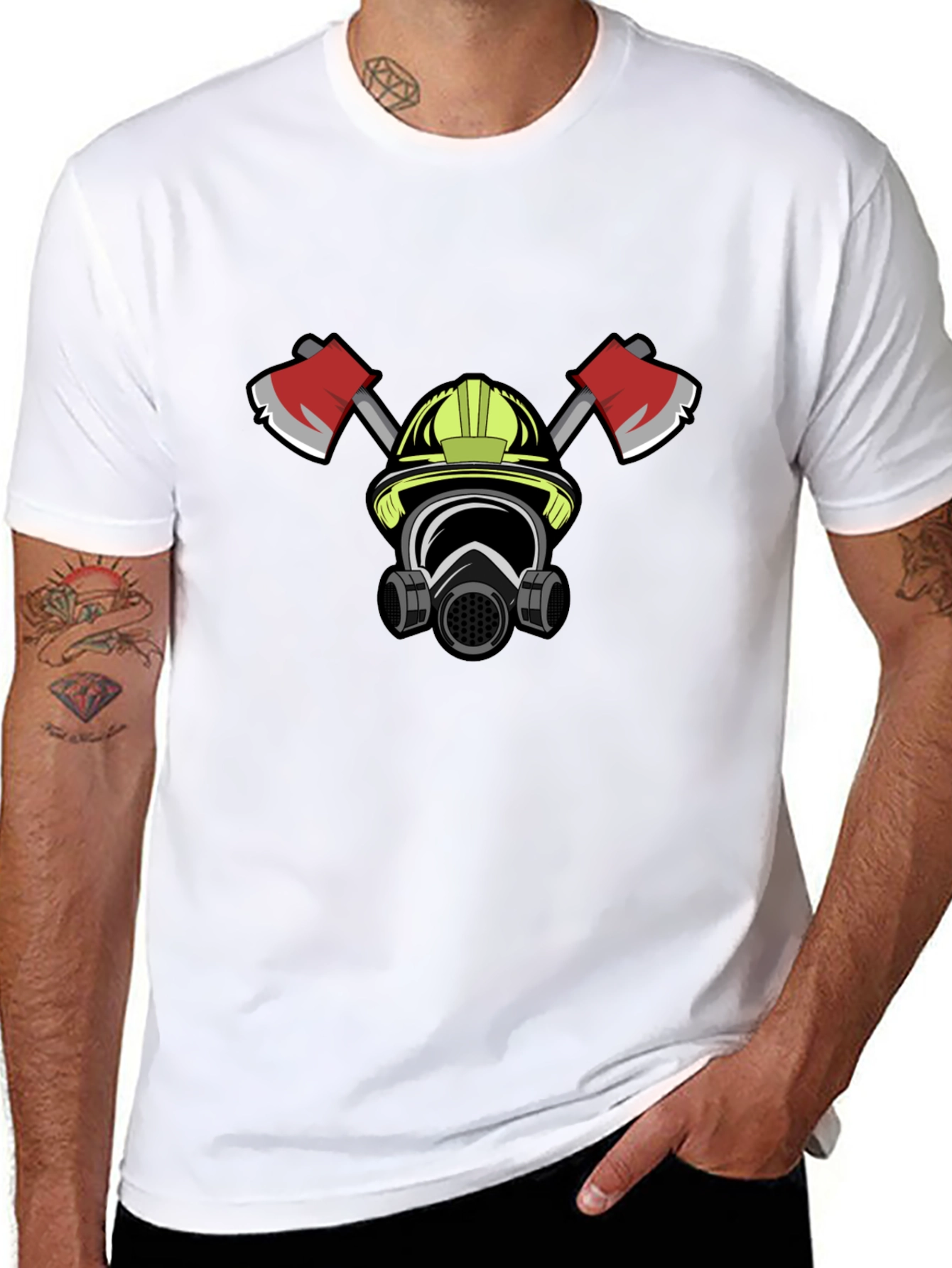 Firefighter Graphic T-Shirt - Bold Black Tee