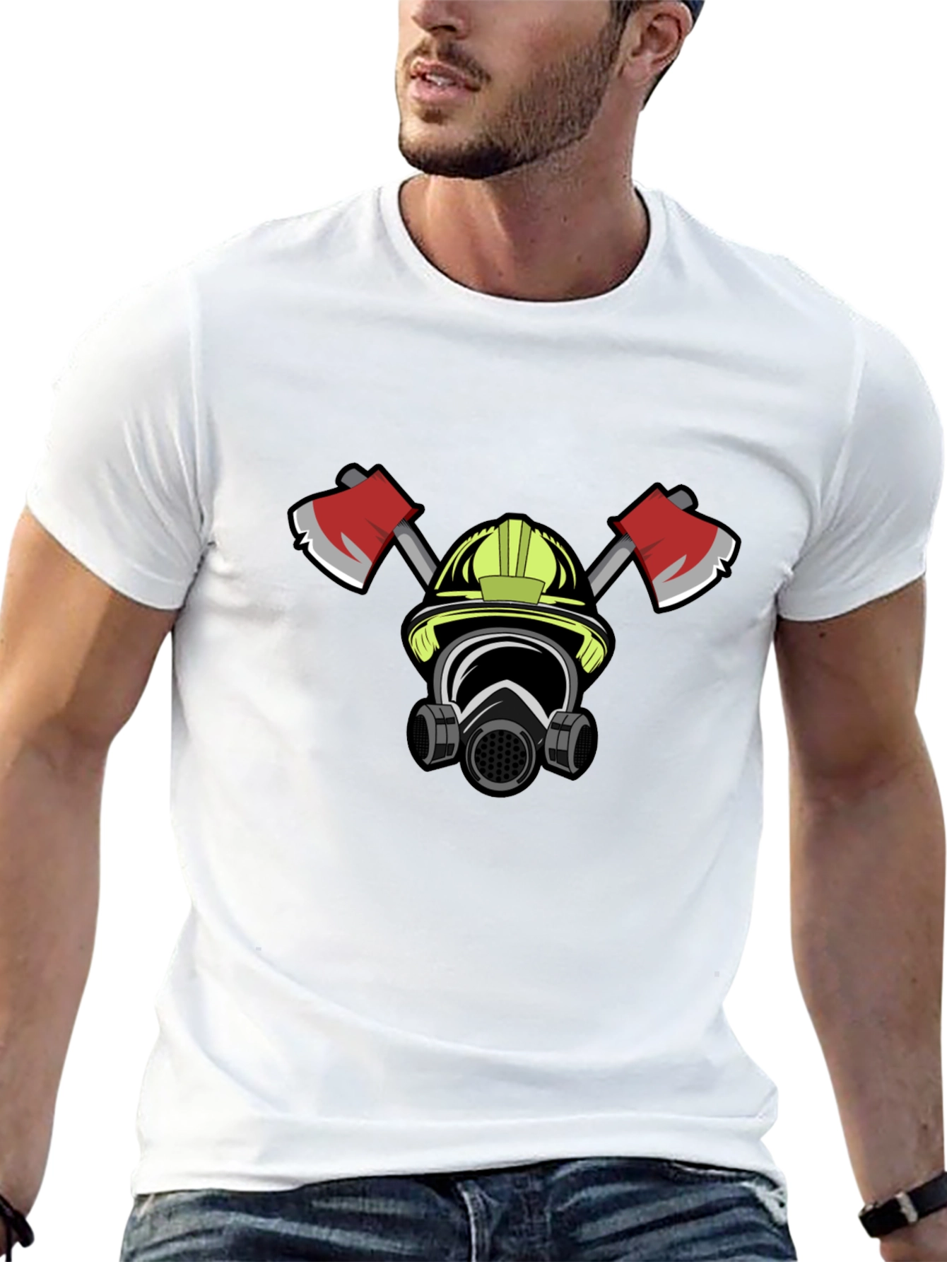 Firefighter Graphic T-Shirt - Bold Black Tee