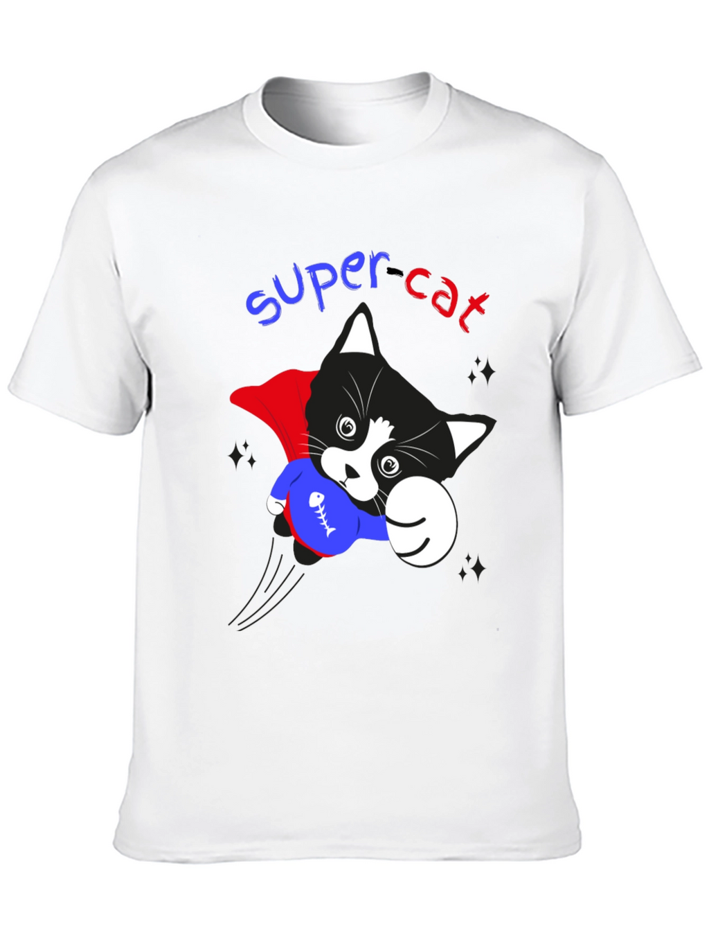Super Cat Graphic T-Shirt - Heroic Feline Fun!