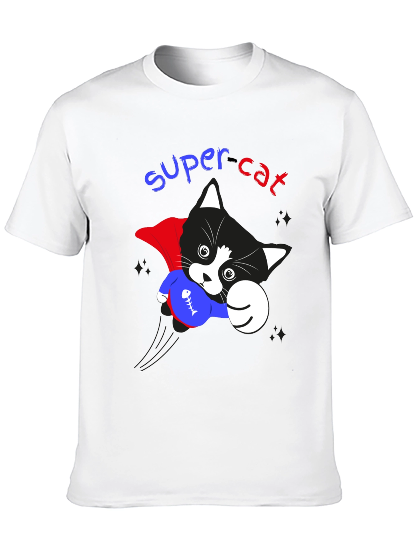 Super Cat Graphic T-Shirt - Heroic Feline Fun!
