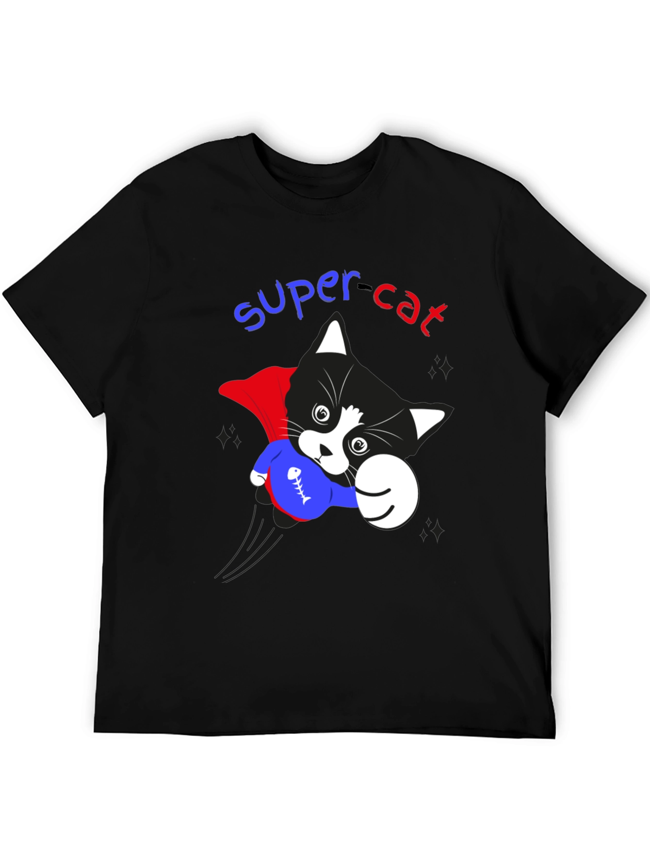 Super Cat Graphic T-Shirt - Heroic Feline Fun!
