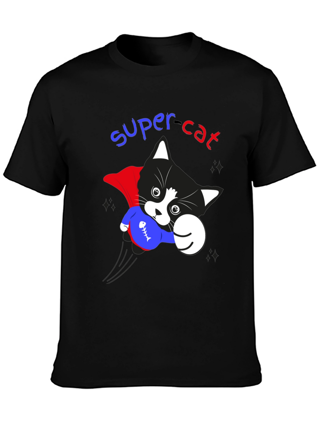 Super Cat Graphic T-Shirt - Heroic Feline Fun!