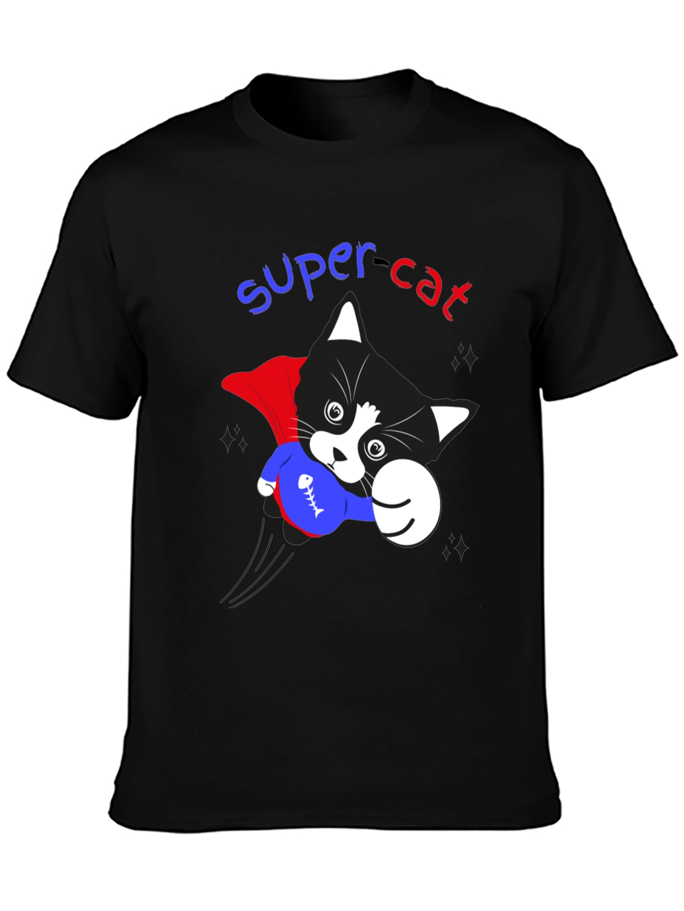 Super Cat Graphic T-Shirt - Heroic Feline Fun!